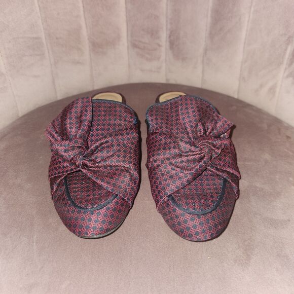 Women's Natalee Bow Backless Mules - A New Day Red/Blue Size 6.5 - Picture 2 of 6